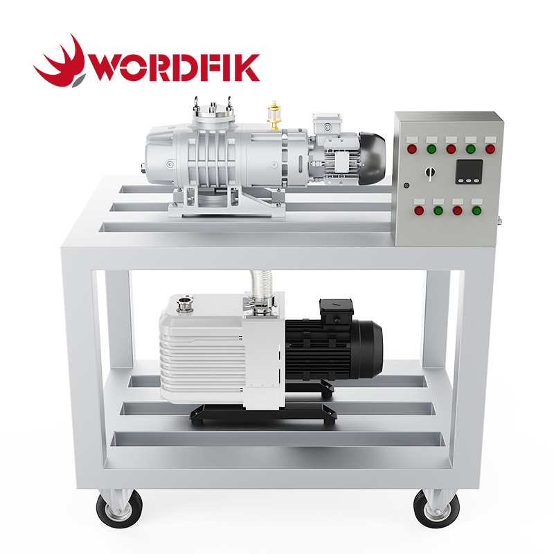 двухступенчатая вакуумная система Рутса с масляным уплотнением