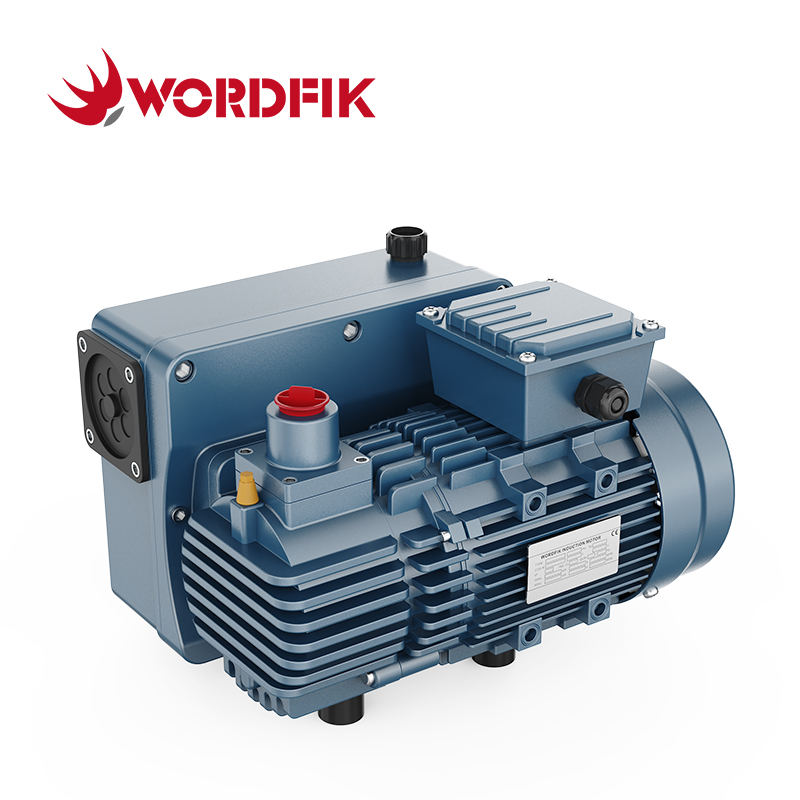 Компактный пластинчато-роторный вакуумный насос Wordfik PVX25D с масляным уплотнением для упаковочной машины производительностью 20–24 м³/ч